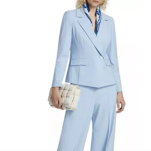 MARELLA‎ Asymmetric Button Blazer In Light Blue US 2 - Picture 1 of 11